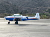 N91689 @ SZP - 1946 North American NAVION, Continental E225 upgrade, landing roll Rwy 04, arriving from WHP to give free Young Eagles rides - by Doug Robertson