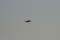 N145DL @ BRU - On approach to RWY 25L :  767-3P6ER  N145DL (flight DL124)  followed by  767-322ER  N643UA (flight UA950)