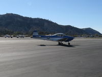 N8667H @ SZP - 1947 North American NAVION, Continental IO-520 285 Hp upgrade, taxi to fuel dock - by Doug Robertson