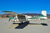 N6606A @ E16 - Locally-based 1956 Cessna 172 parked at the south tie downs at South County Airport, San Martin, CA. - by Chris Leipelt