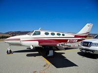 N711BM @ E16 - Poor old locally-based 1966 Cessna 411 (minus props) parked at the south tie downs at South County Airport, San Martin, CA. It is one of the two rotting C411s at E16 and this one hasn't been touched in years. - by Chris Leipelt