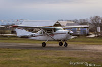 N728SD @ 7B9 - Skydive Danielson's Cessna 206 departs Ellington, CT. - by Dave G