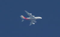 HL7634 - Asiana Airlines 222, ICN to JFK.  Over Detroit, Michigan, USA.
altitude:  37,000ft
distance:  10 miles - by Russ Hill