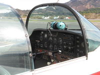 N7259L @ SZP - 1972 American Aviation AA-1A TRAINER, Lycoming O-235-C2C 108 Hp, panel, dual controls, note OAT top center windshield - by Doug Robertson