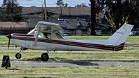 N49434 @ KRHV - Locally-based 1979 Cessna 152 landing on runway 13L (reverse ops) at Reid Hillview Airport, San Jose, CA. - by Chris Leipelt
