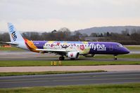G-FBEM @ EGCC - just left runway 23R in BEE new cols and also an very smart decal on the side of the aircraft photo taken from the [AVP]