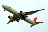 JA736J @ EGLL - Boeing 777-346ER [32435] (Japan Airlines) Home~G 13/07/2012. On approach 27R. - by Ray Barber