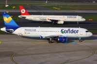 D-AICE @ EDDL - Condor departing with Turkish Airlines arriving - by Günter Reichwein