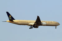 HZ-AK14 @ EGLL - Boeing 777-368ER [41051] (Saudia) Home~G 05/07/2013. On approach 27L. - by Ray Barber