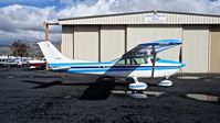 N1610M @ KRHV - Laffferty's latest acquisition, it's a nice one! Locally-based 1975 Cessna 182P parked in front of the Lafferty Aircraft Sales hangar at Reid Hillview Airport, San Jose, CA. - by Chris Leipelt