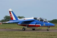 E88 @ LFOT - Dassault-Dornier Alpha Jet E (F-TELL), Athos 03 of Patrouille de France 2015, Tours-St Symphorien Air Base 705 (LFOT-TUF) Open day 2015 - by Yves-Q