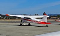 N3452Y @ KWVI - 1975 Cessna A185F on display at the 2015 Watsonville Fly In. - by Chris Leipelt