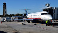 N247JS @ KCLT - Gate E22 CLT - by Ronald Barker