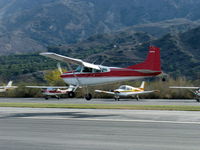 N20315 @ SZP - 1981 Cessna 180K SKYWAGON, Continental O-470-U 230 Hp, the C180K was the last of the C180 Skywagons, the C185 was next Skywagon model, flaps landing Rwy 04                                                      - by Doug Robertson