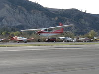 N20315 @ SZP - 1981 Cessna 180K SKYWAGON, Continental O-470-K 230 Hp, flaps landing Rwy 04 - by Doug Robertson