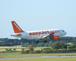 G-EZII @ EGPH - EZY27J Landing runway 06 - by Mike stanners
