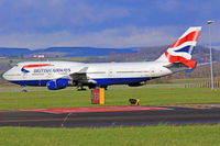 G-BNLX @ EGFF - 747-436, British Airways, coded NLX, stored since 5 November 2015 for decommissioning, thus bringing the BA 747 down to x40ac,