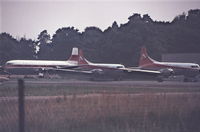 OH-KDC @ EBAW - DC-6B OH-KDC (on the left) was set on fire on January 2, 1974 and was completely destroyed. Ex KAR-AIR  ex DAT.  Note: two CV-440's of DAT. OO-UVG (on the right) and OO-NVG without engines. - by Raymond De Clercq