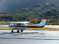 N5443L @ SZP - 1980 Cessna 152, Lycoming O-235 115 Hp, landing roll Rwy 04 - by Doug Robertson