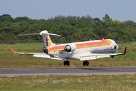 EC-JZU @ LFRB - Canadair Regional jet CRJ-900, Landing rwy 07R, Brest-Bretagne airport (LFRB-BES) - by Yves-Q