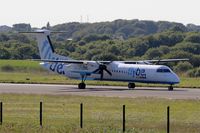 G-JECL @ LFRB - De Havilland Canada DHC-8-402Q Dash 8, Take off run rwy 07R, Brest-Bretagne Airport (LFRB-BES) - by Yves-Q