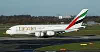 A6-EOB @ EDDL - Emirates, is here rolling on RWY 23L shortly after touch down at Düsseldorf Int'l(EDDL) - by A. Gendorf