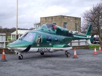 N800HL @ EGNP - parked outside Coneypark Heliport, Leeds, UK, rotors and parts missing, reg to Yorkshire Helicopters,