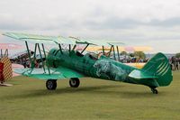 F-AZGR @ LFFQ - Boeing N2S-3 Kaydet (B75N1), Static display, La Ferté-Alais airfield (LFFQ) Airshow 2015 - by Yves-Q