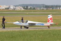 F-CHBA @ LFPB - Marganski Swift S-1, Taxiing to parking area, Paris-Le Bourget (LFPB-LBG) Air show 2015 - by Yves-Q