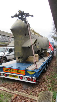 RF41 @ EGTF - Rear end of Piasecki H-21 Workhorse in the compound at Fairoaks. Ex French Army. - by moxy