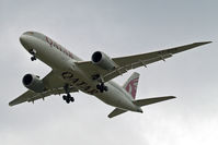 A7-BCE @ EGLL - Boeing 787-8 Dreamliner (Qatar Airways) Home~G 26/06/2015. On approach 27R. - by Ray Barber