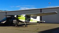 N9402C @ KRHV - Locally-based 1955 Cessna 180 parked in bright sunshine at Reid Hillview Airport, San Jose, CA. - by Chris Leipelt
