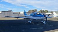 N448TT @ KRHV - Locally-based 2008 Cirrus SR22 G3 parked at a temporary tie down to make room for all the transient Super Bowl 50 aircraft coming to Reid Hillview Airport, San Jose, CA. - by Chris Leipelt
