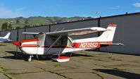 N21950 @ KRHV - Poor old locally-based 1975 Cessna 172M parked at its usual tie down parked at a temporary tie down to make room for all the transient Super Bowl 50 aircraft coming to Reid Hillview Airport, San Jose, CA. - by Chris Leipelt