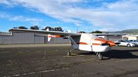 N74L @ KRHV - Locally-based 1977 Cessna 337G parked at a temporary tie down to make room for all the transient Super Bowl 50 aircraft coming to Reid Hillview Airport, San Jose, CA. - by Chris Leipelt