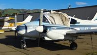 N4644P @ KRHV - Locally-based 1960 Piper Aztec looking better than ever (no flat tires!!) parked at a temporary tie down to make room for all the transient Super Bowl 50 aircraft coming to Reid Hillview Airport, San Jose, CA. - by Chris Leipelt