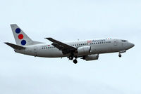 YU-AOV @ EGLL - Boeing 737-341 [26852] (JAT Airways) Home~G 17/09/2013. On approach 27L.
