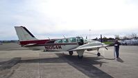 N1054W @ O69 - Gnoss Field-based 1973 Beechcraft Baron 58 in for the cheapest AV-Gas in the Bay Area at Petaluma Municipal Airport, Petaluma, CA. - by Chris Leipelt
