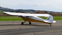 N39295 @ O69 - Santa Rosa-based 1945 Taylorcraft BC12-D parked on the visitors ramp at Petaluma Municipal Airport, Petaluma, CA. - by Chris Leipelt