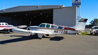 N6733B @ KVCB - Locally-based 1980 Beechcraft F33A Bonanza in for light maintenance at Nut Tree Airport, Vacaville, CA. - by Chris Leipelt