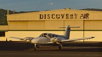 N2967D @ KRHV - Locally-based 1979 Piper Seminole parked on the Nice Air helipads with the Discovery Air hangar in the background at Reid Hillview Airport, San Jose, CA. - by Chris Leipelt