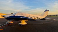 N9798C @ KRHV - Halo Aviation LLC (Agoura Hills, CA) 1975 Piper PA-28-235 parked on the Nice Air tie downs at Reid Hillview Airport, San Jose, CA. - by Chris Leipelt