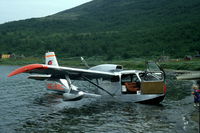 SE-BXC @ N.A. - Republic RC-3 Seabee of FiskFlyg AB floating on the Virihaure lake at Staloluokta in Lapland, northern Sweden.