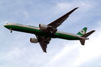 B-16709 @ EGLL - Boeing 777-35EER [33753] (EVA Airways) Home~G 16/08/2009. On approach 27R - by Ray Barber