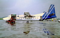 G-BVOB @ EGPH - EDI Edinburgh  9.6.98 in BAC Express c/s. - by leo larsen