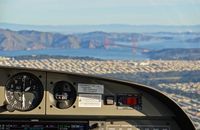 N171CB - Cruising over the San Francisco coast on Super Bowl 50 Sunday with the Golden Gate Bridge in the horizon. - by Chris Leipelt