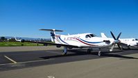 N950KM @ KRHV - Absoroka LLC (Colorado Springs, CO) 2004 Pilatus PC-12/45 parked on the transient ramp at Reid Hillview Airport, San Jose, CA. - by Chris Leipelt