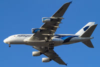 9M-MNA @ EGLL - Airbus A380-841 [078] (Malaysia Airlines) Home~G 07/03/2015. On approach 27R. - by Ray Barber