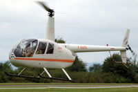 F-GUFL @ LFBJ - Robinson R44 of Heli Club du Poitou at Saint-Junien airfield, France - by Van Propeller