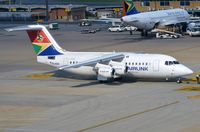 ZS-ASW @ FAJS - SA Airlink BAe146 pushed back. - by FerryPNL